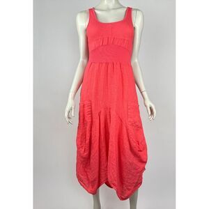 Gigi Moda Linen Rosalia Dress Women XS-S? NWT $120 Pockets Sleeveless Scoop Neck